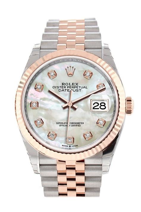 mother of pearl rolex|Rolex datejust 36 everose gold.